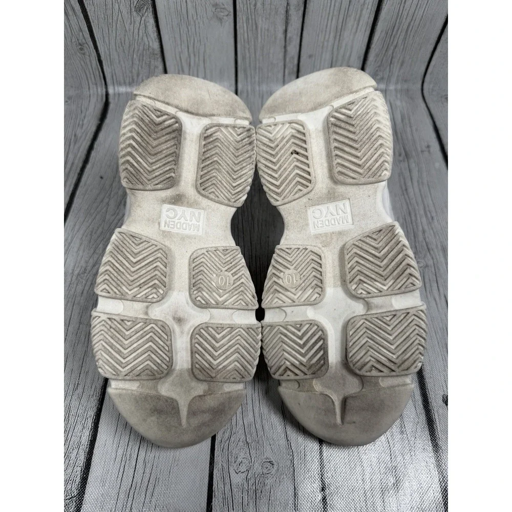 Madden NYC White Black Tan Chunky Platform Sneakers Women's Size 10